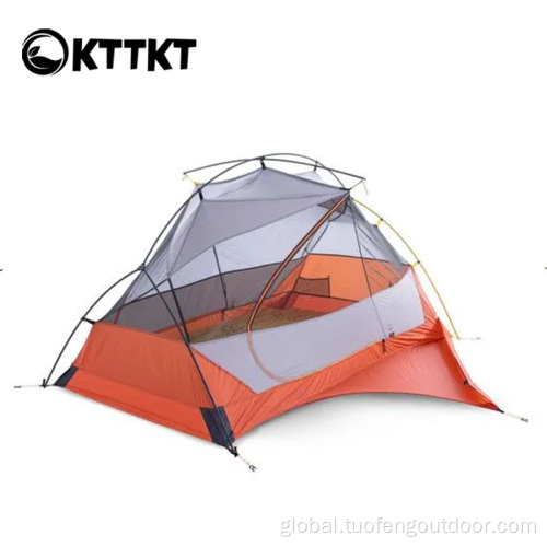 1.95kg Gray&Orange mountaineering trekking double tent